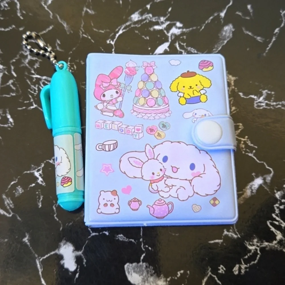 Cute Sanrio Character Notebook and Pen - 1 set of your choice